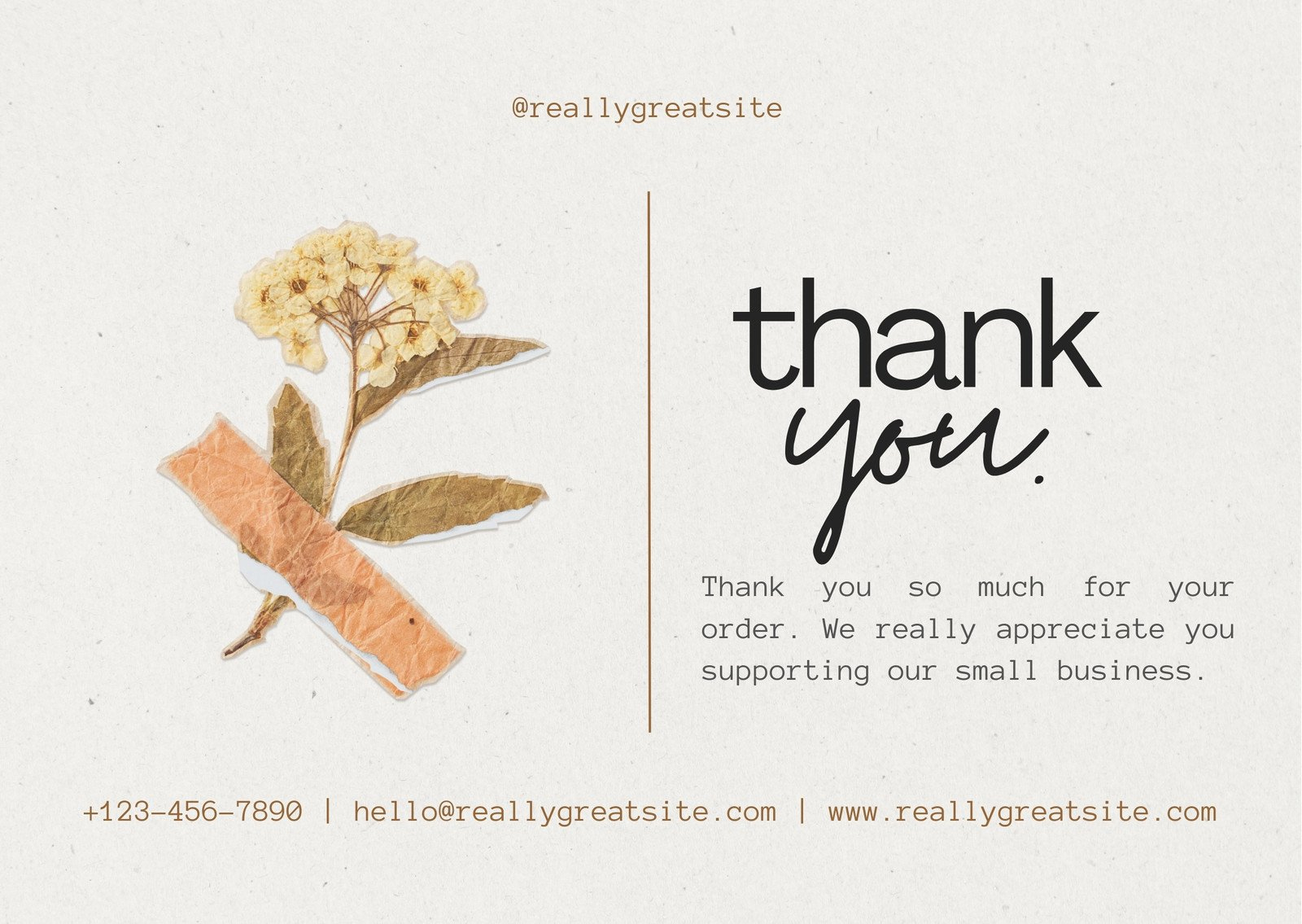 Printable, Customizable Thank You Card Templates | Canva throughout Printable Personalized Thank You Cards