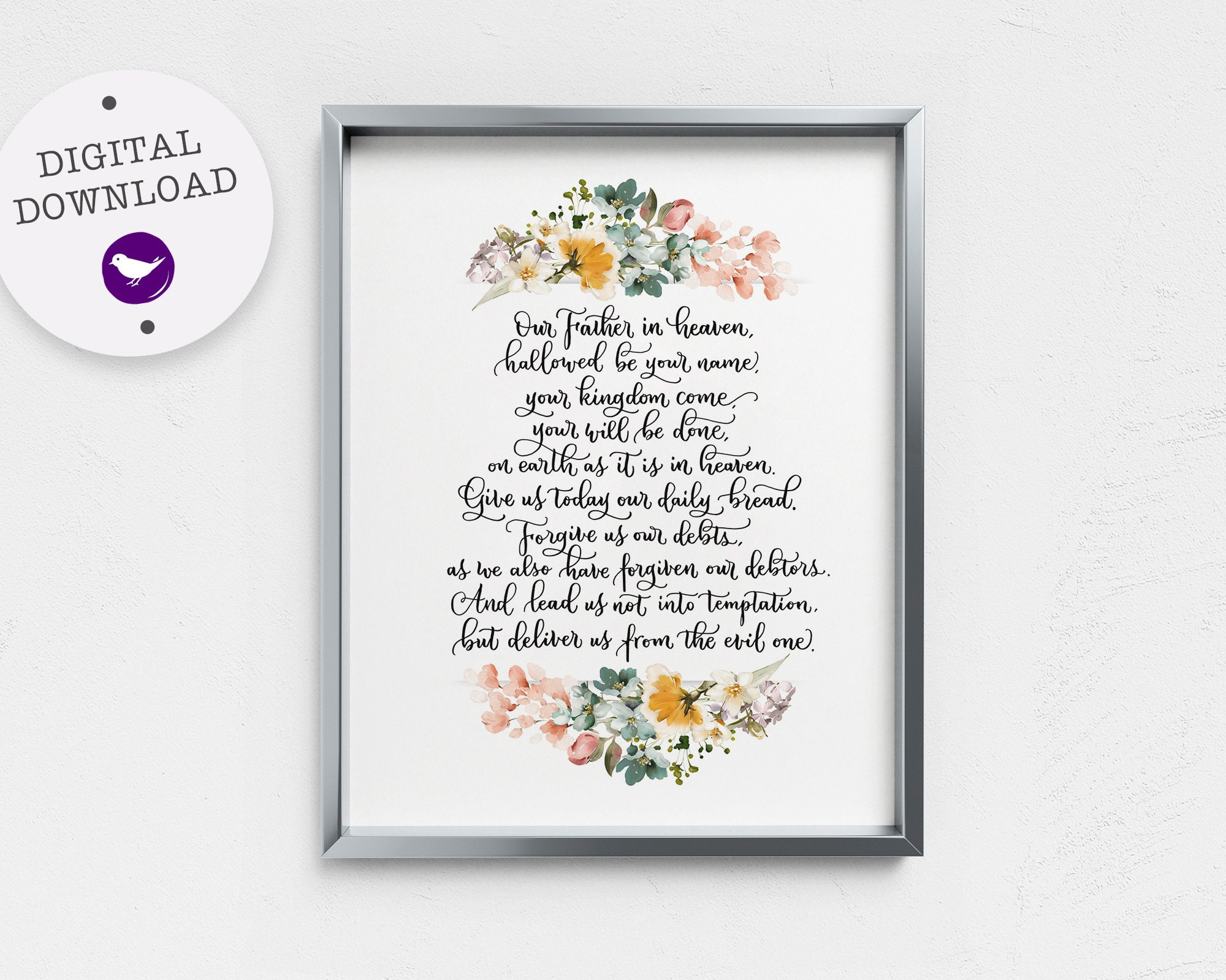 Printable Matthew 6:9-13 Niv The Lord'S Prayer, Our Father In throughout The Lord's Prayer Niv Printable