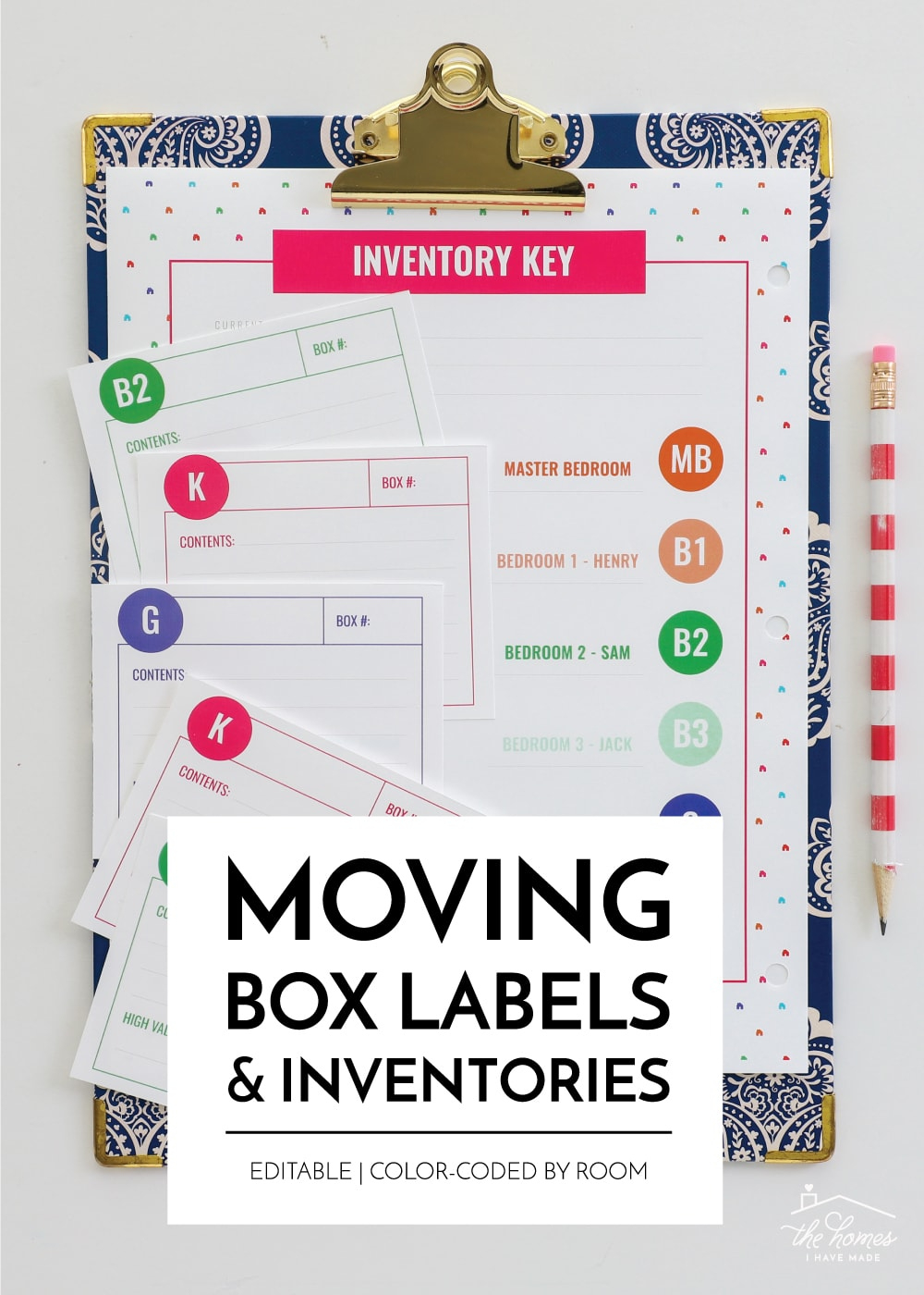 Printable Moving Box Labels & Inventories - The Homes I Have Made in Printable Moving Labels For Boxes