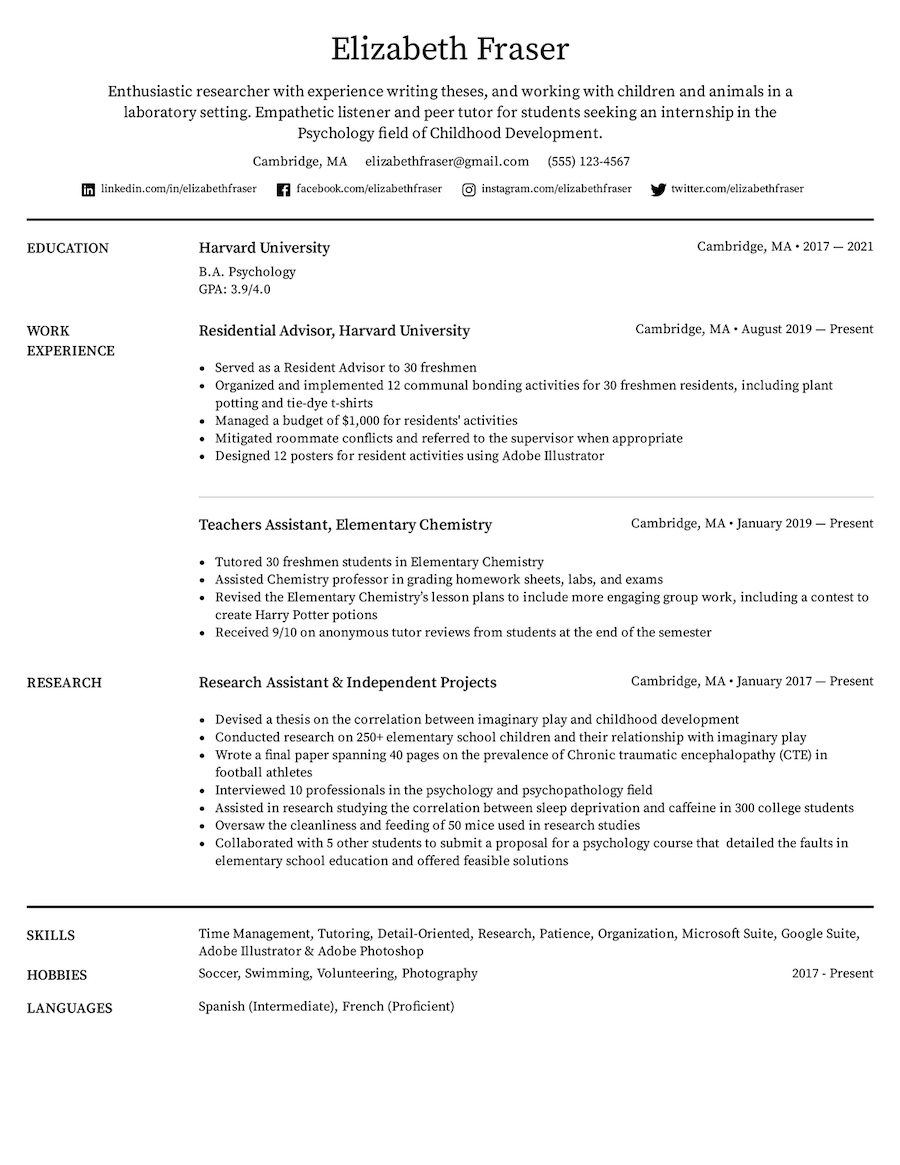 Printable Resume Templates & Formats For 2025 | Easy Resume inside Free Printable Resume Templates