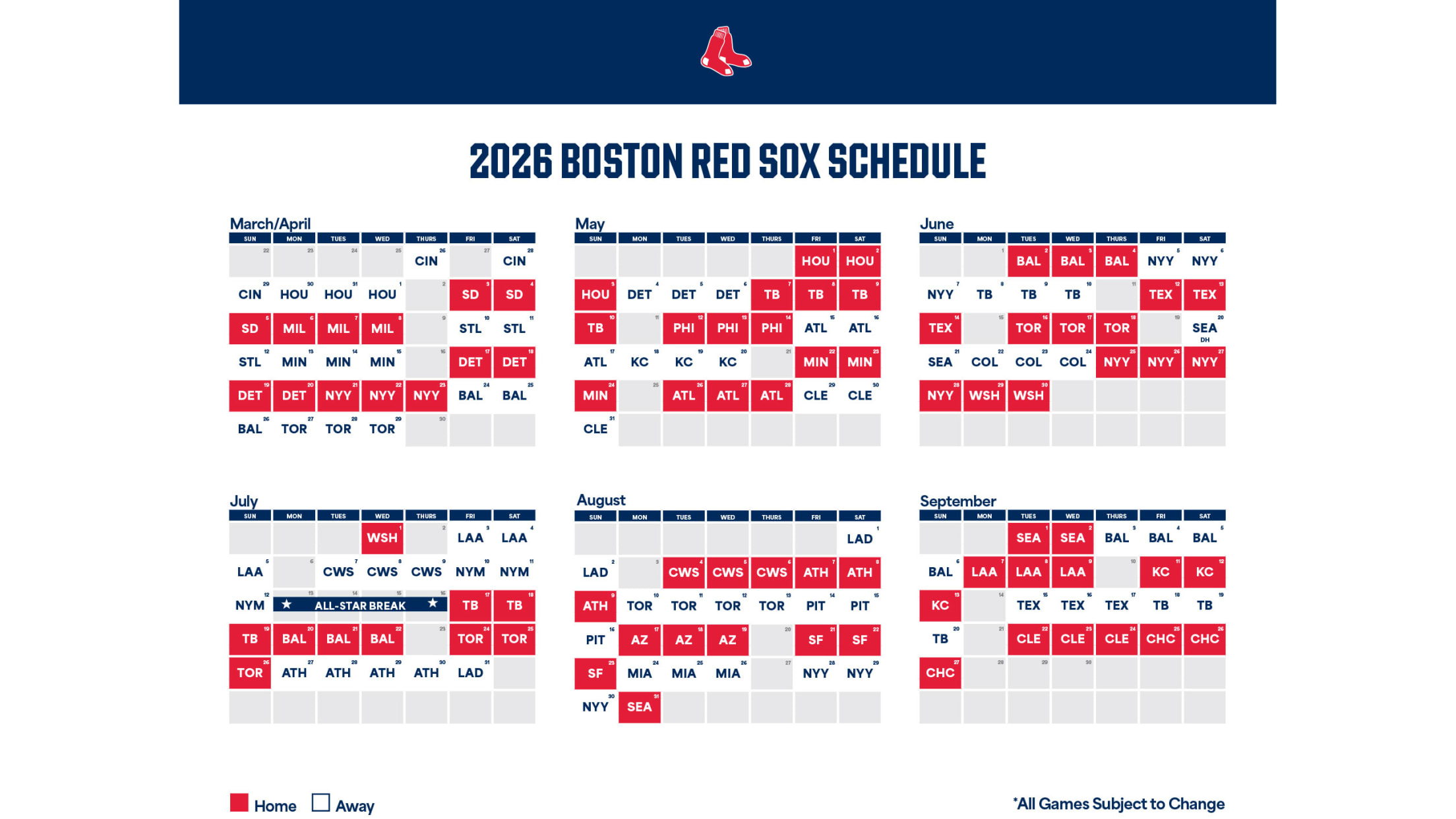 Printable Schedule | Boston Red Sox inside Boston Red Sox Schedule Printable