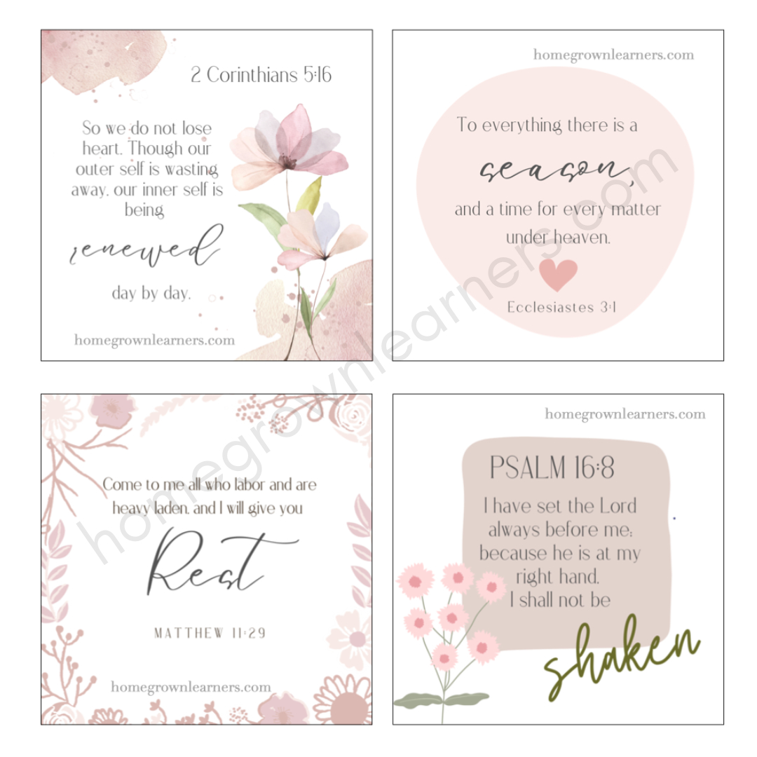 Printable Scripture Cards — Homegrown Learners within Free Printable Bible Verse Cards