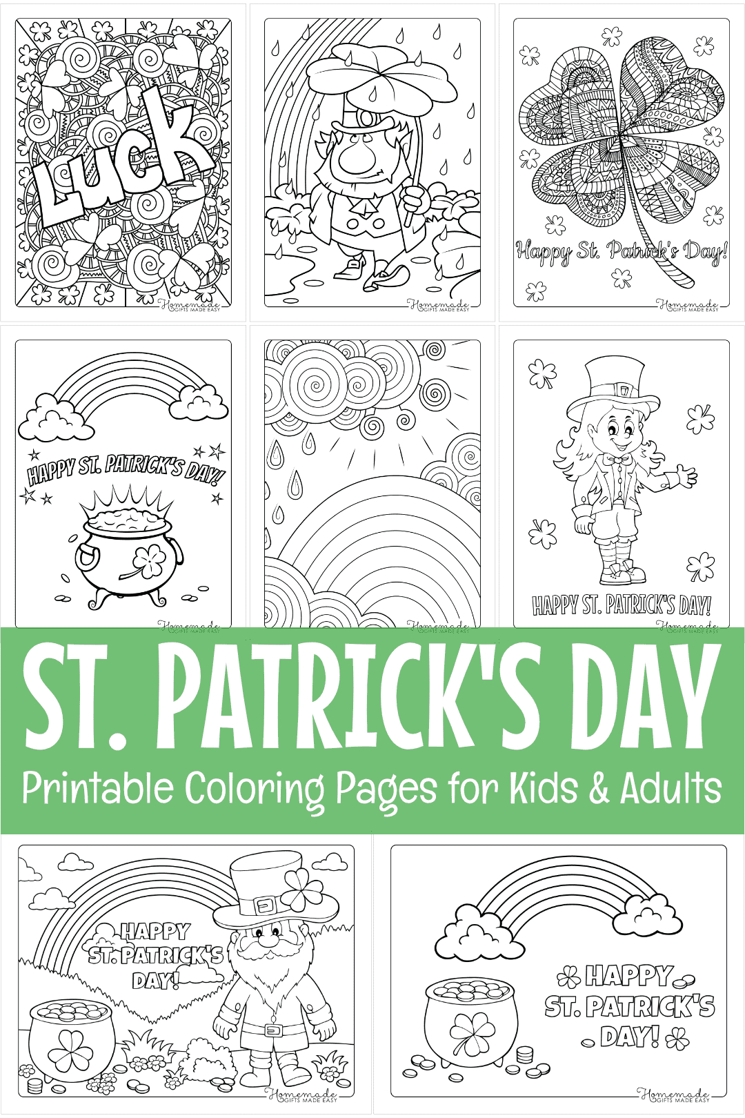 Printable St Patrick'S Day Coloring Pages (Free Pdf) in Free St Patricks Day Printables