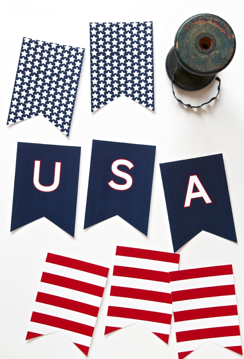 Printable Usa Banner For July 4Th - Free Pdf Download - Paging intended for 4th of July Printable Banner