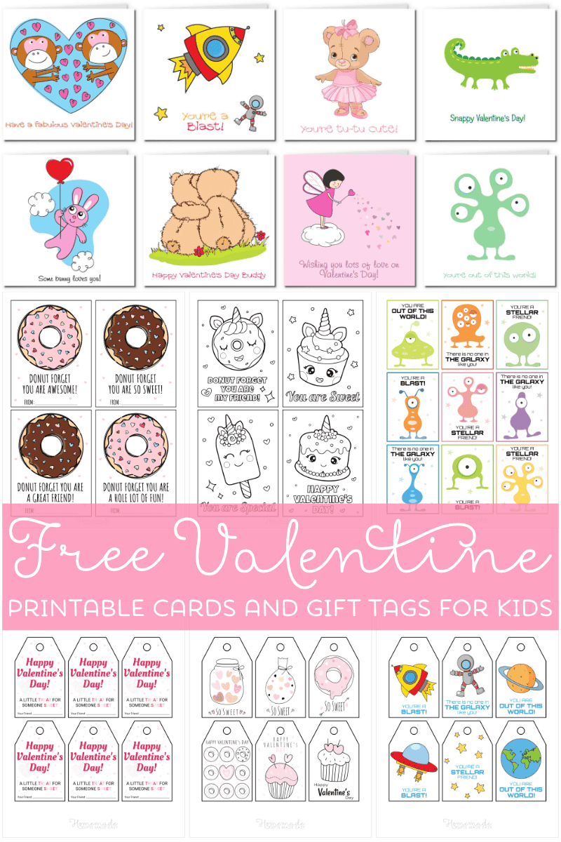 Printable Valentine Cards For Kids intended for Free Printable Valentines For Kids