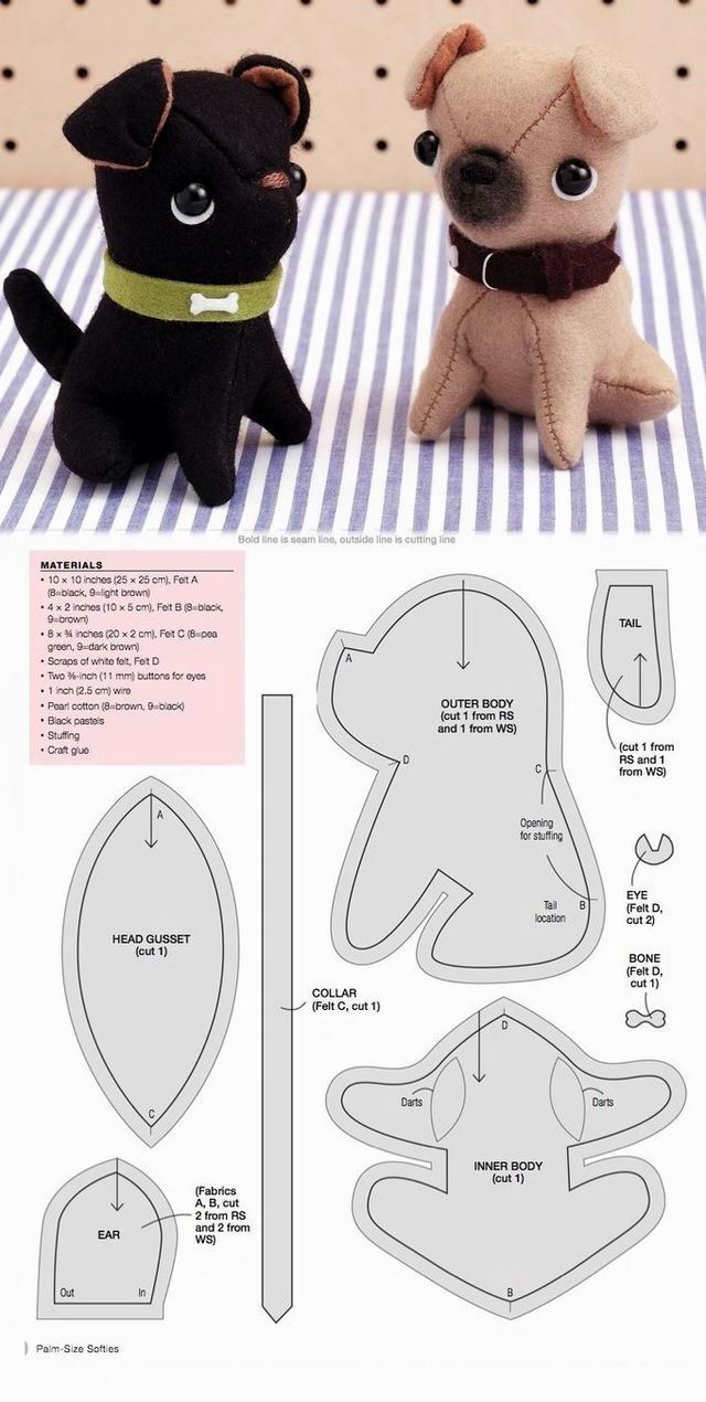 Pug Plush Pattern Cute Sewing Pattern Printable regarding Free Printable Soft Toy Sewing Patterns