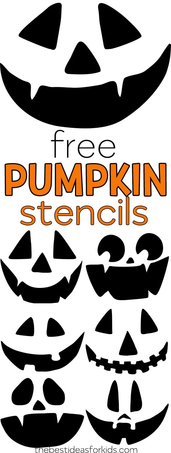 Pumpkin Carving Stencils (Free Printables) - The Best Ideas For Kids for Printable Stencils For Pumpkin Carving