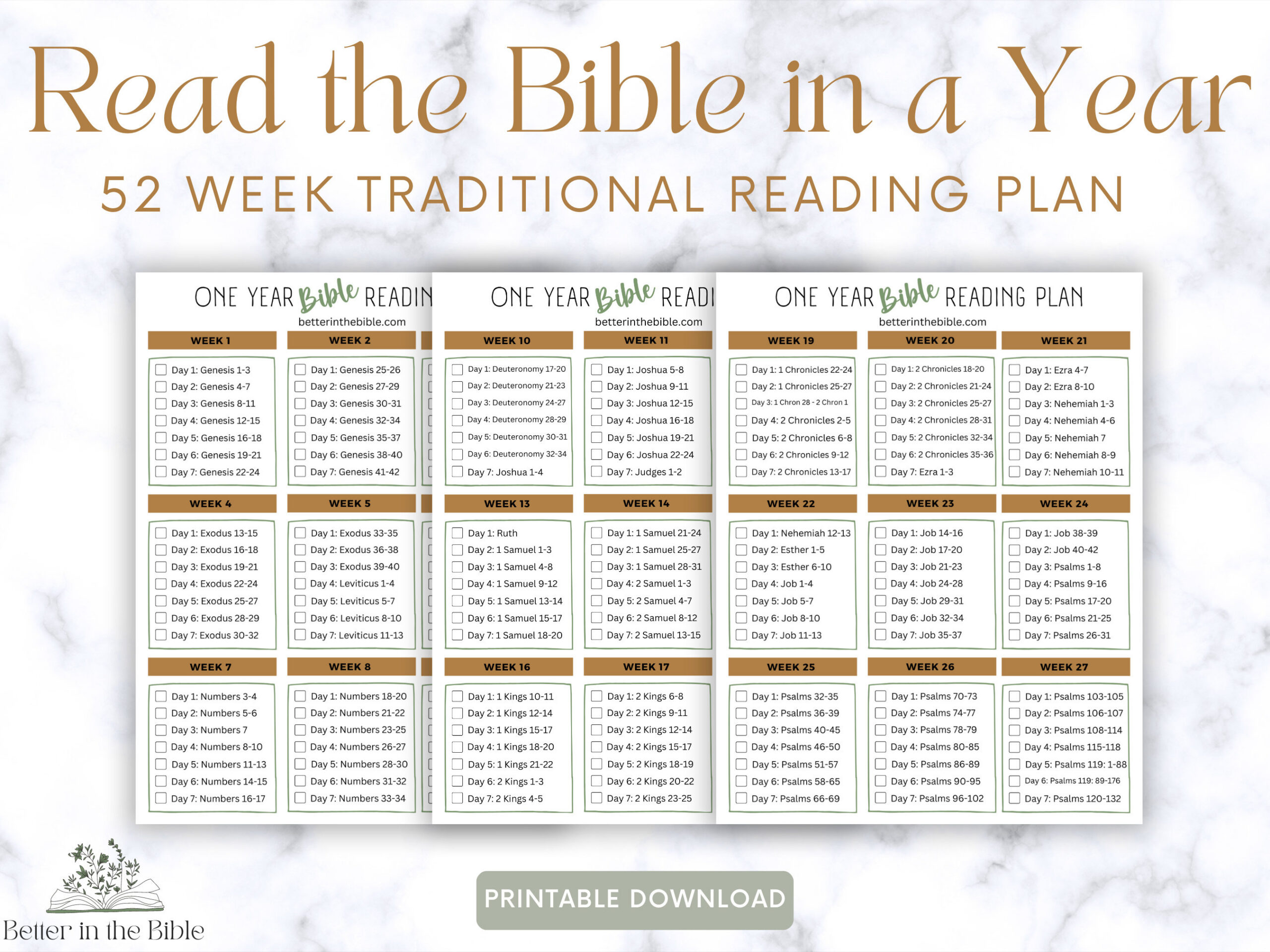 Read The Bible In A Year Chart, Traditional Bible Reading Plan with Printable Read The Bible In A Year Plan