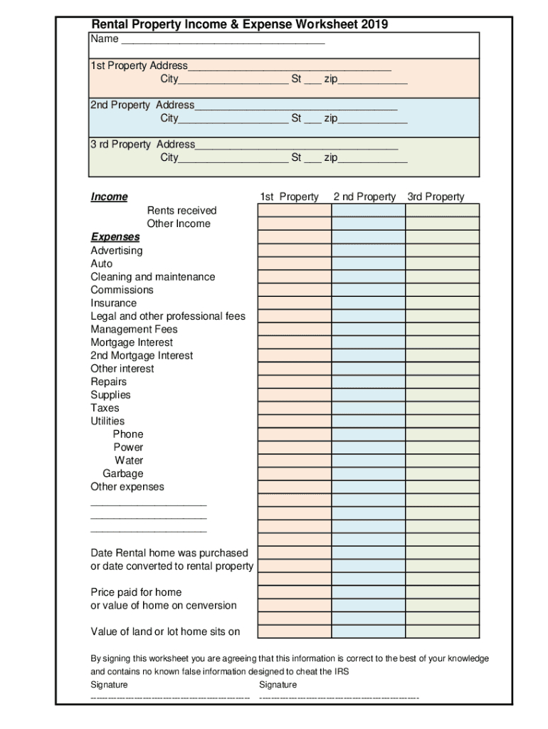 Rental Income And Expense Worksheet Pdf Free: Fill Out & Sign pertaining to Free Printable Rental Income and Expense Worksheet
