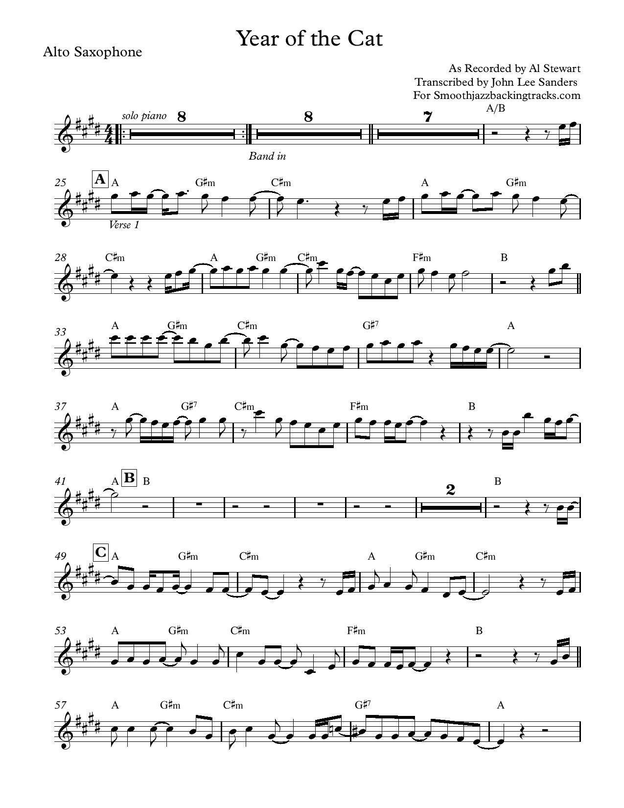Sax Solo Sheet Music In Printable Pdf regarding Free Printable Alto Sax Sheet Music