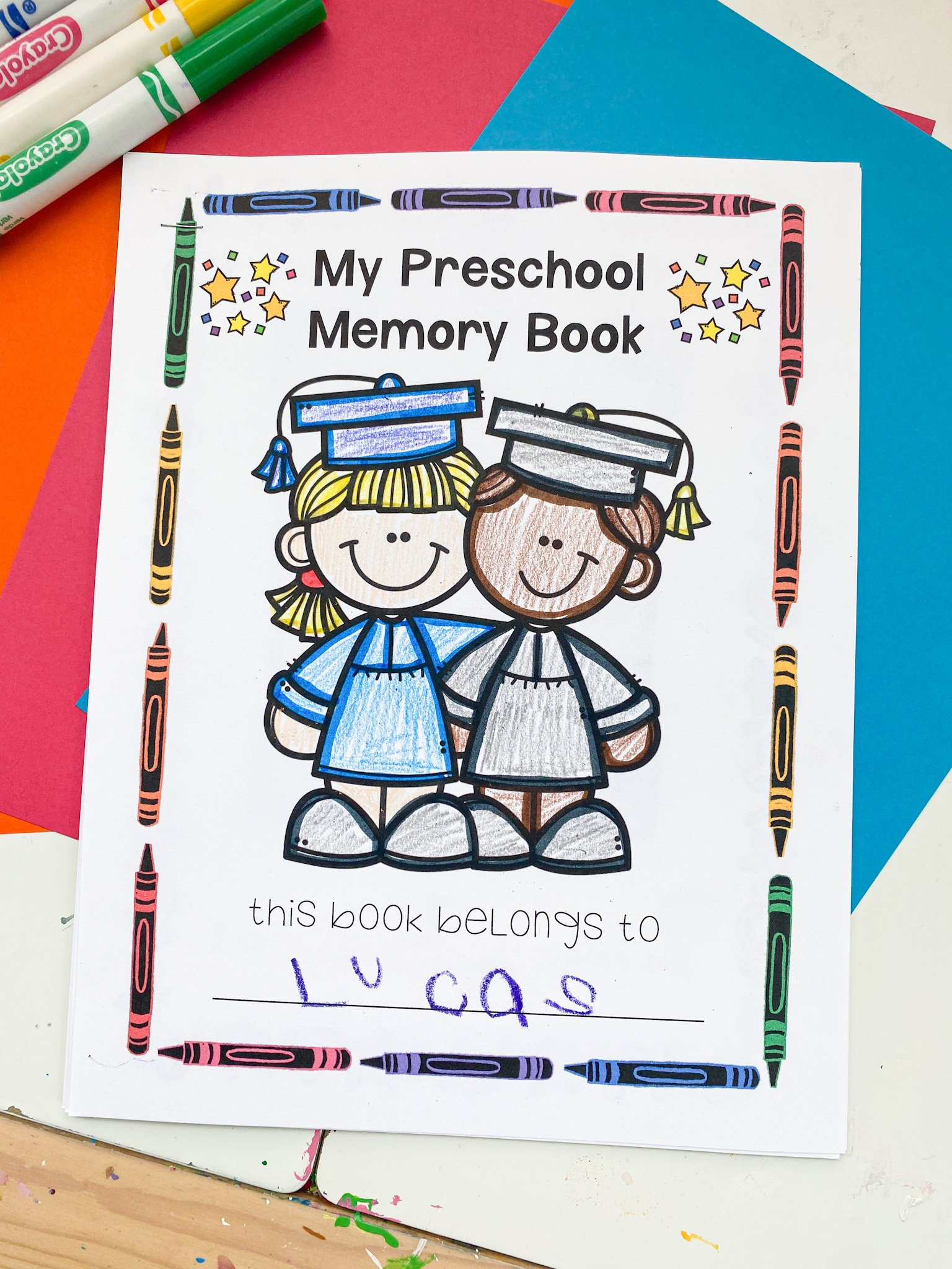 School Themed Printables - Abcdee Learning intended for Preschool Memory Book Printable Free