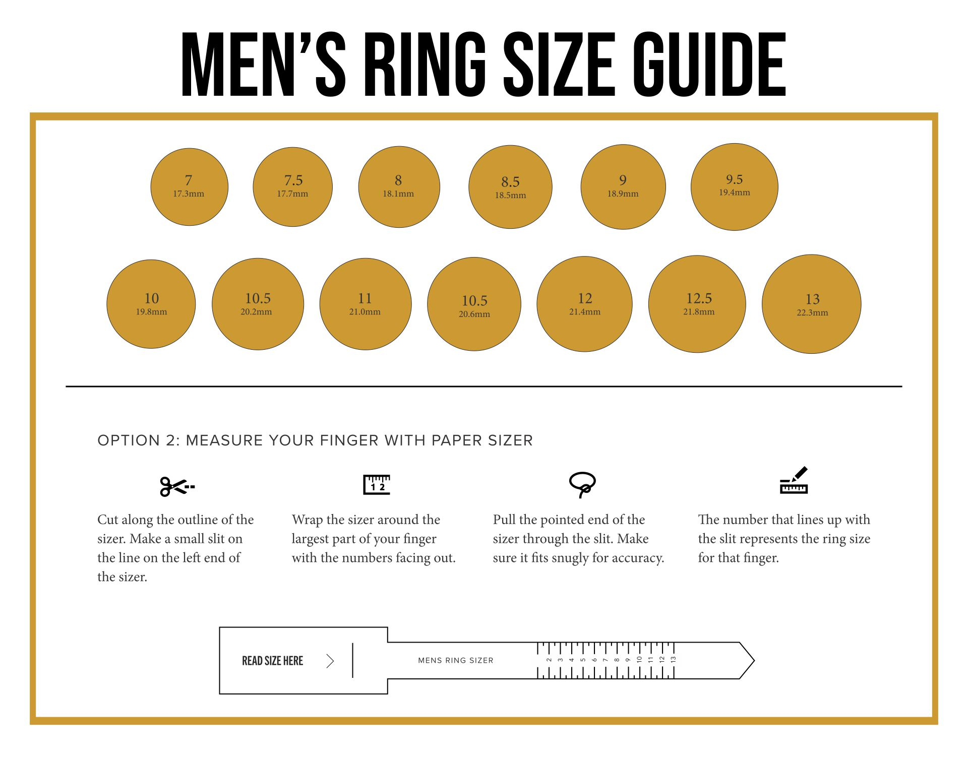 Size Chart Printable How To Check Ring Size Online Printable Male throughout Free Printable Ring Sizing Chart