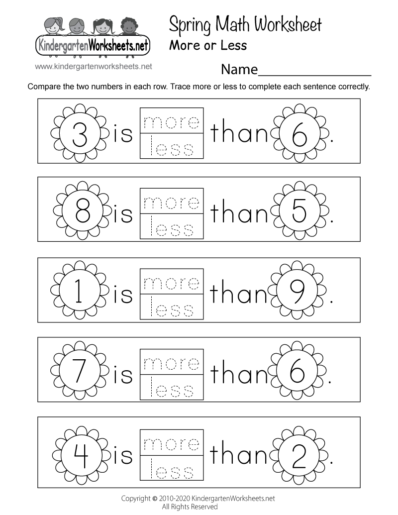 Spring Math Worksheet - Free Printable, Digital, & Pdf with Free Printable Math Sheets For Preschoolers