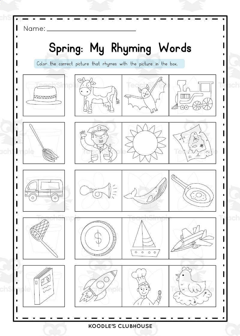 Spring Worksheets With Cut And Paste for Spring Cut and Paste Printables