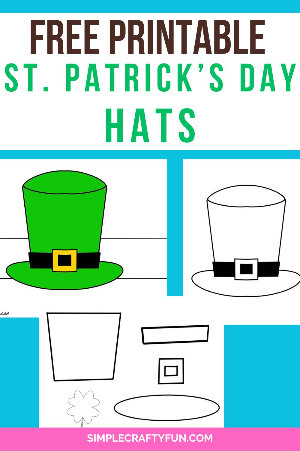 St. Patrick'S Day Hat Crafts Free Printables - regarding Printable Outline Leprechaun Hat Template