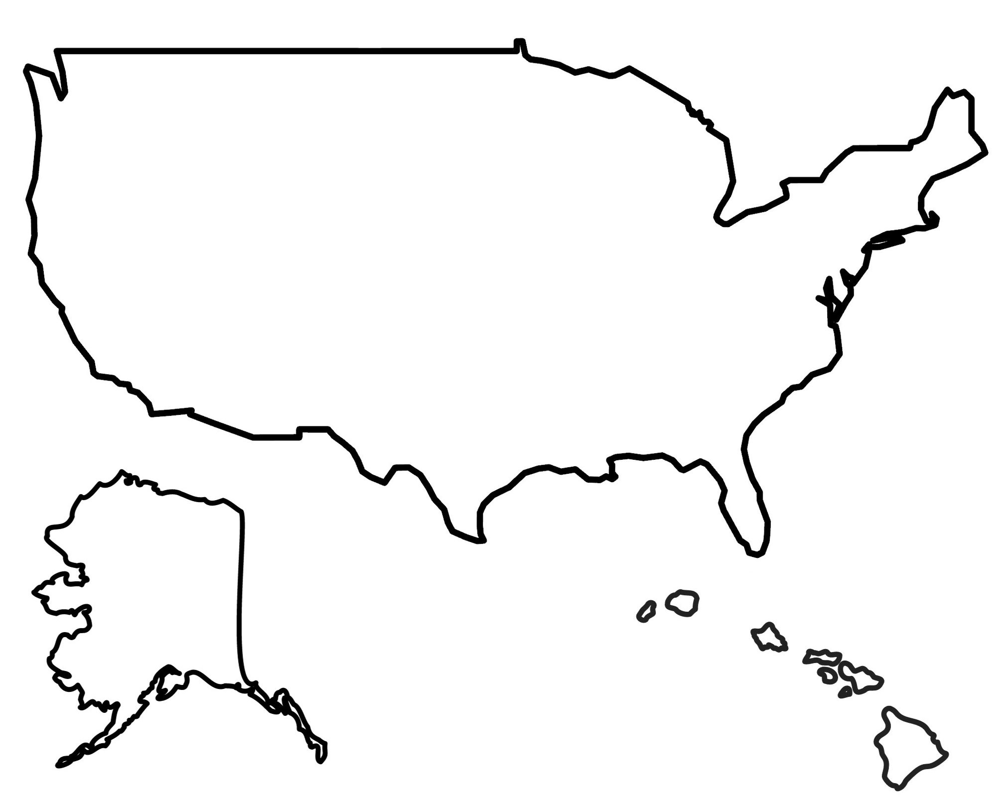 State Outlines: Blank Maps Of The 50 United States - Gis Geography in Blank Printable Map of the Us