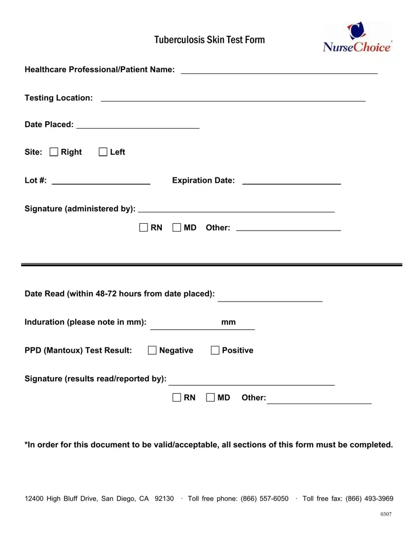 Tb Skin Test Form ≡ Fill Out Printable Pdf Forms Online inside Employment Blank Free Printable Tb Test Form