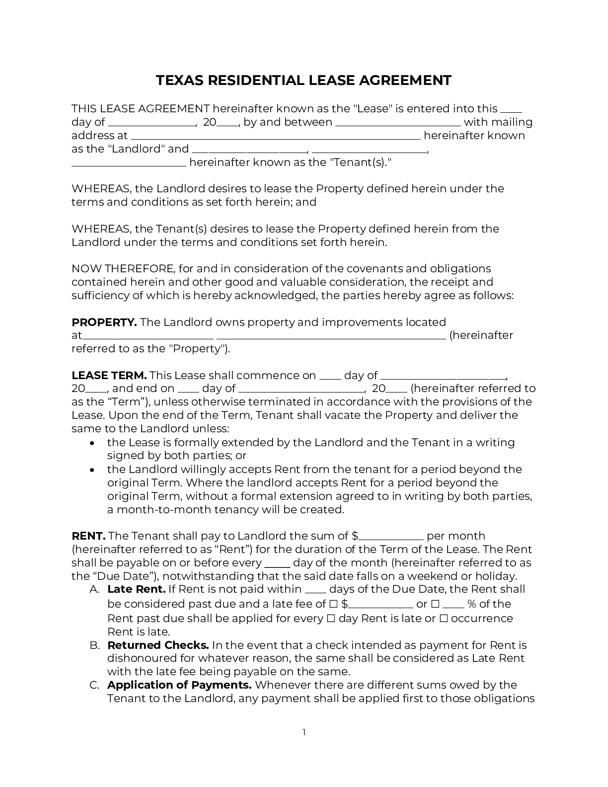 Texas Rental Agreement Template (2025) | Free Pdf & Doc intended for Free Printable Rental Agreement Texas