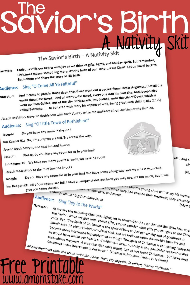 The Savior'S Birth: A Nativity Skit Script With Music – Free regarding Free Printable Christmas Plays For Church