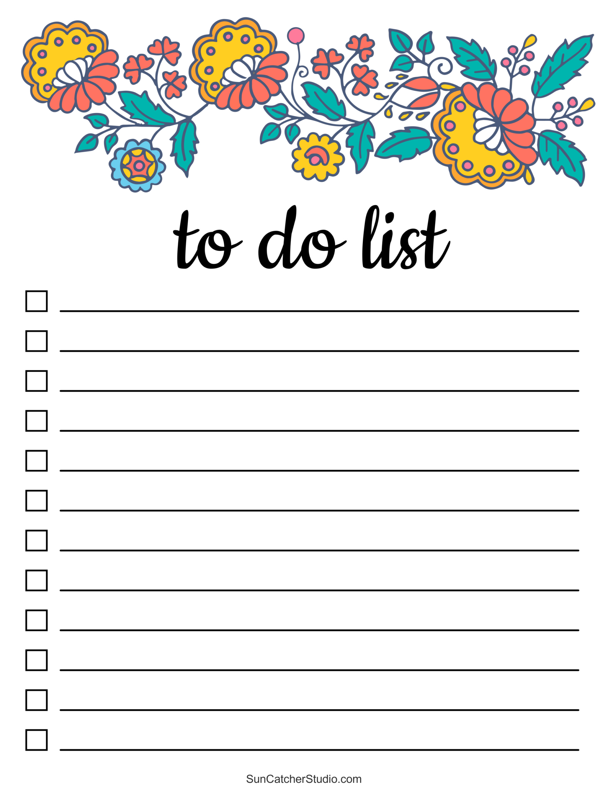 To Do List (Free Printable Pdf Templates) – Things To Do – Free for To Do List Template Printable Free