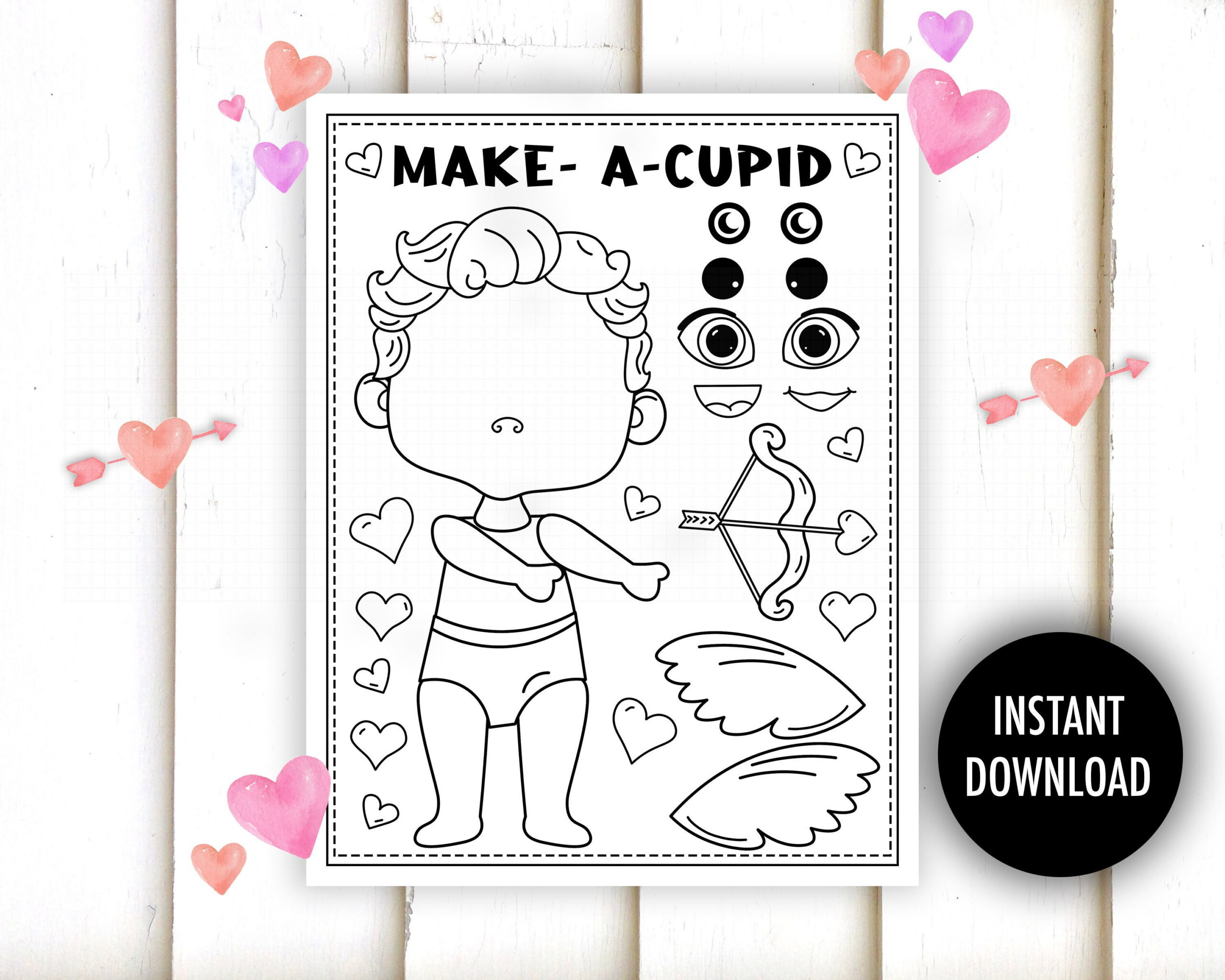 Valentine Cut And Paste Printable - "Valentine Crafts" Cupid throughout Valentine's Day Printable Crafts