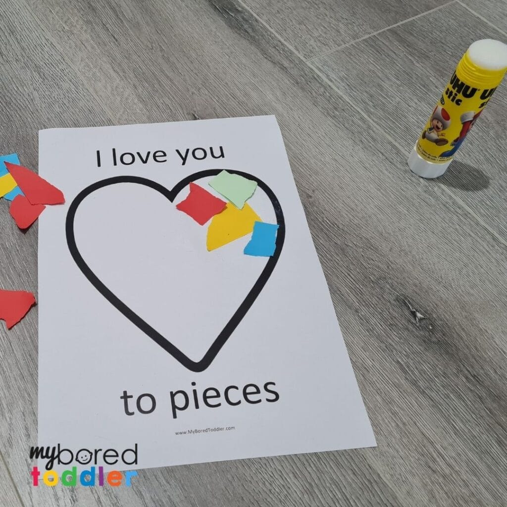 Valentine'S Day - I Love You To Pieces (Free Template) - My Bored inside I Love You to Pieces Printable