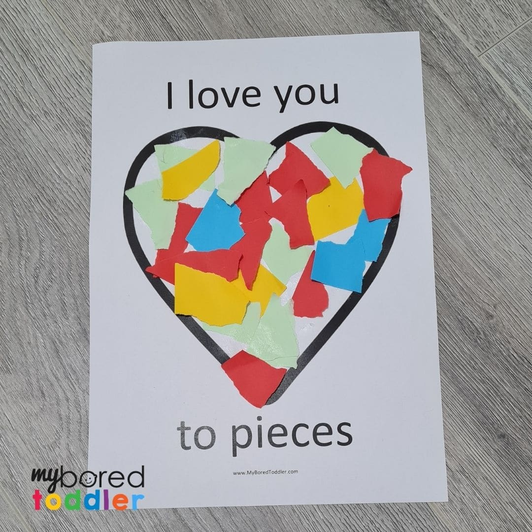 Valentine'S Day - I Love You To Pieces (Free Template) - My Bored inside I Love You to Pieces Printable