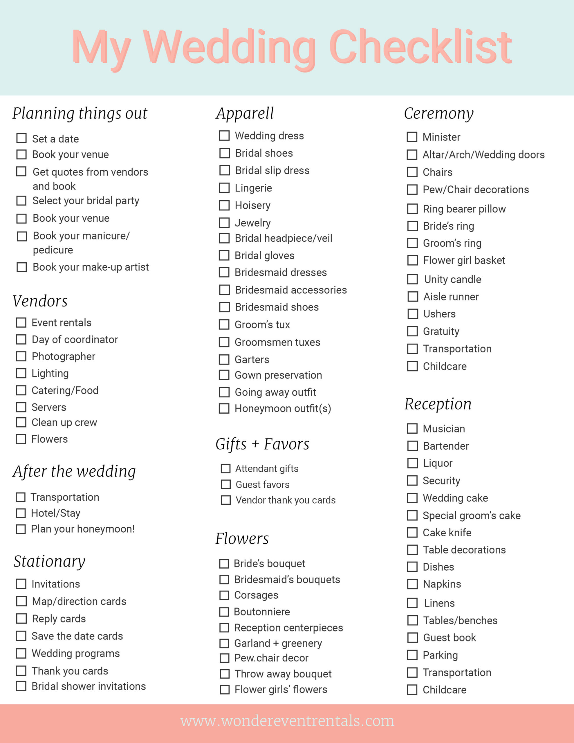 Wedding Planning Checklist What Was The Date 57 Weeks Ago List Of for Printable Checklist For Wedding Planning