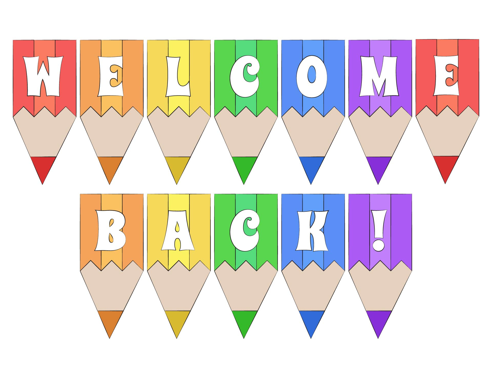 Welcome Back Banner - 12 Free Pdf Printables | Printablee regarding Welcome Back Free Printable Banner