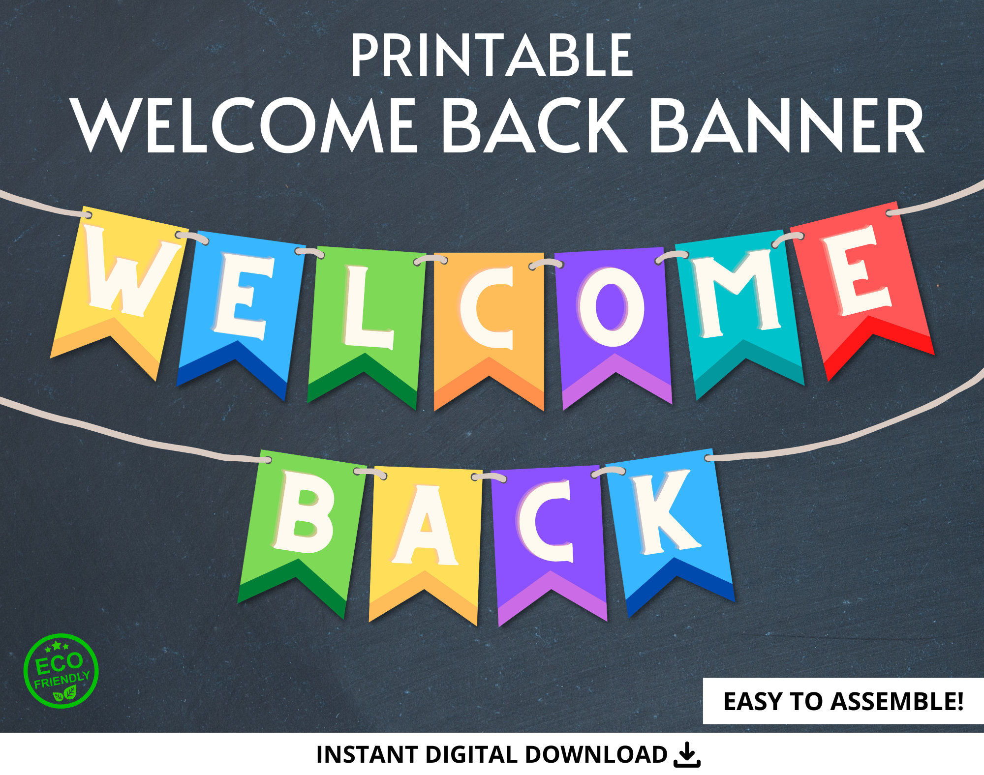 Welcome Back Banner, Printable Welcome Back Banner, Printable inside Welcome Back Free Printable Banner