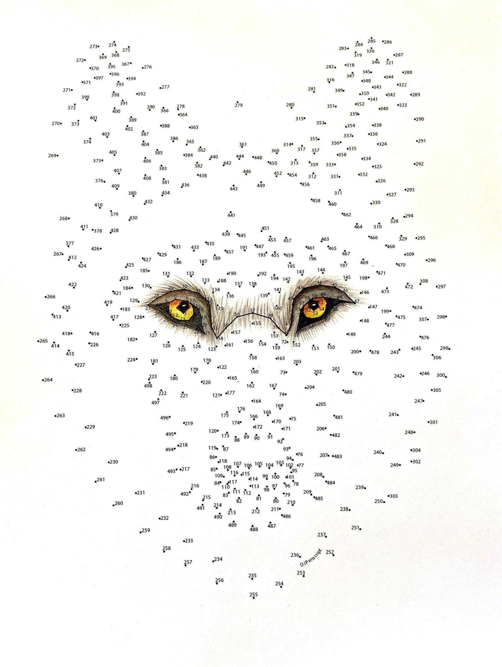 Wolf - Extreme Dot To Dot - Pdf Activity And Coloring Page - Etsy Uk regarding Dot to Dot Extreme Printable